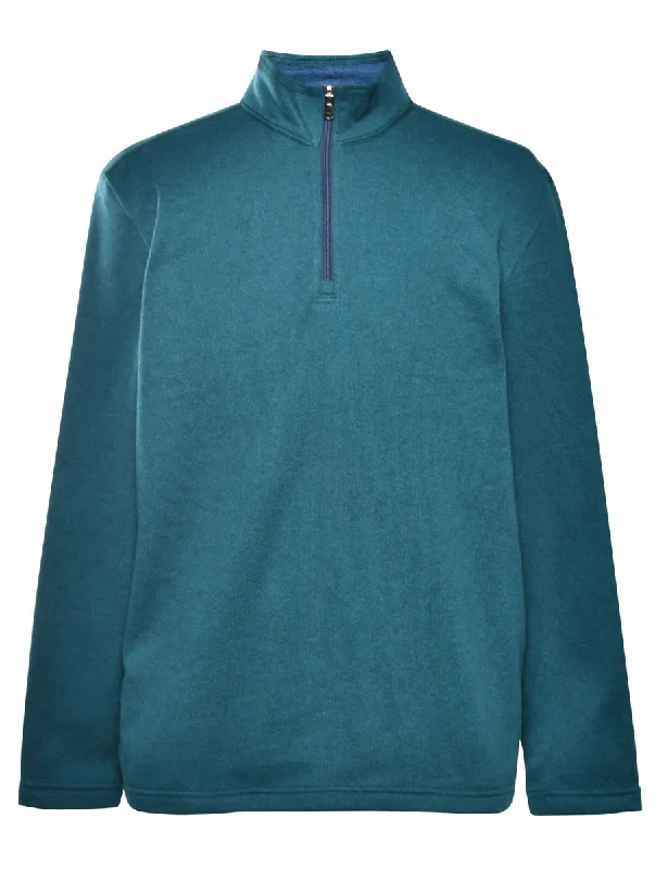 IZOD Dark Green Plain Sweatshirt - M Laid - back Women's Style