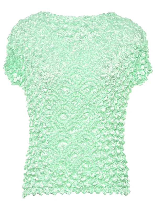 Light Green Popcorn Top - S Trendy Women's Oversized