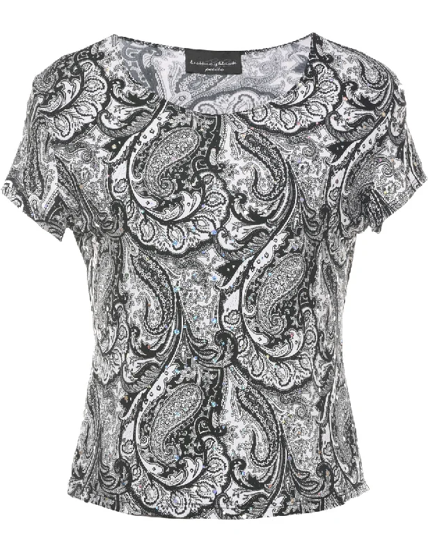 Paisley Evening Top - M French