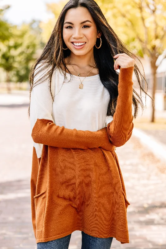 The Best Of Me Caramel Brown Colorblock Tunic Monochromatic All - in - one