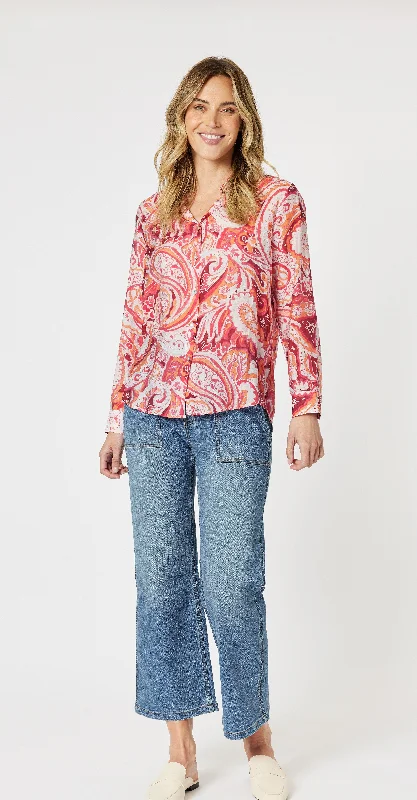 Paisley Red Multi Shirt Women