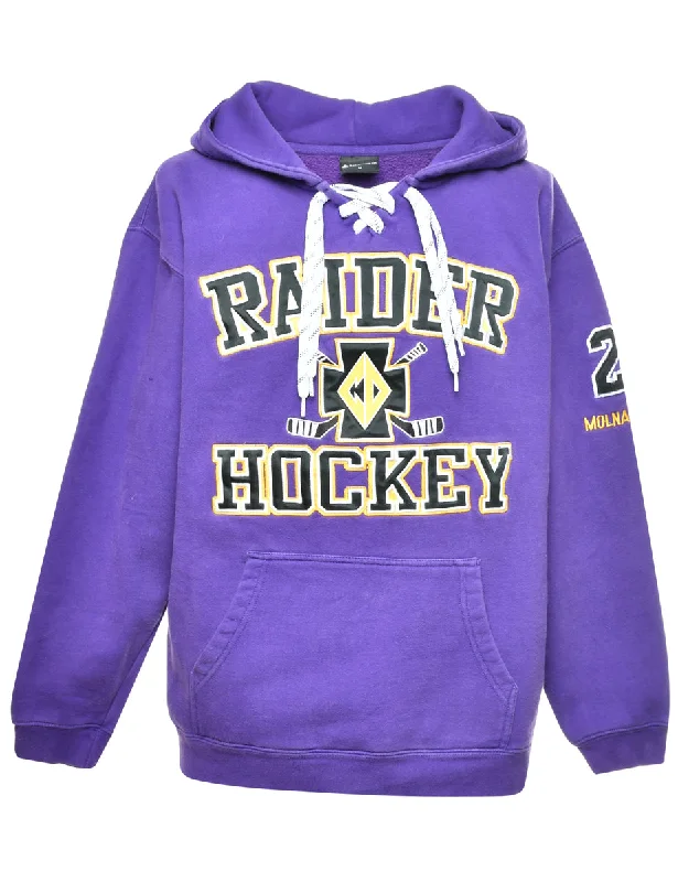 Raider Hockey Embroidered Sweatshirt - M Cool Women's Distressed