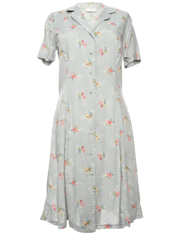 Floral Print Dress - S Luxurious Women's High -  end