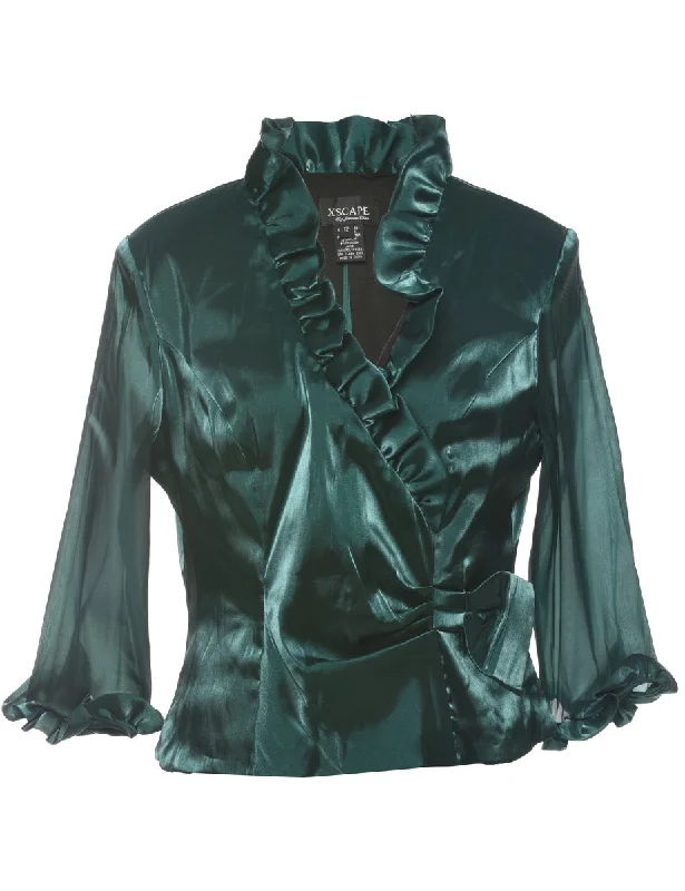 Green Evening Top - L Sustainable Organic