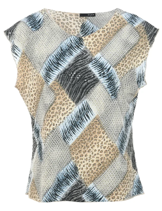 Sequined Top - M Trendy Women's Oversized