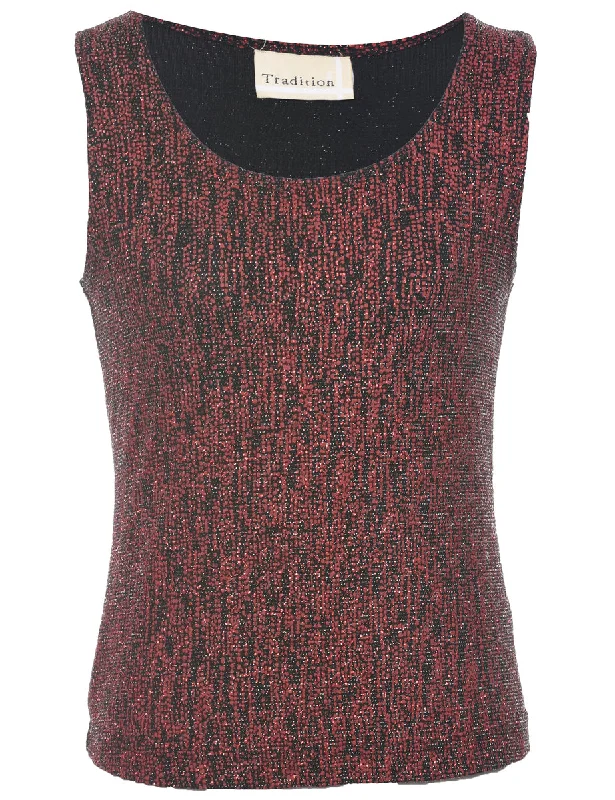 Metallic Evening Top - S Sporty Women's Tennis