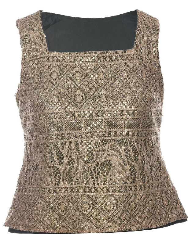 Lurex Evening Top - M Casual Women's Loose - fitting