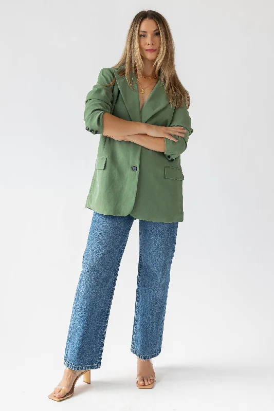 Yara Sage Oversized Blazer - Final Sale Sophisticated Women's Tailored