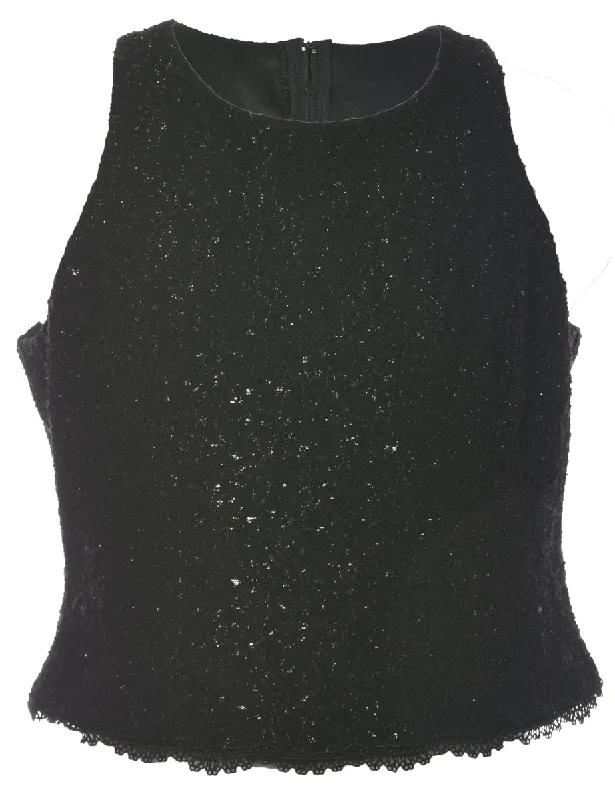 Lurex Evening Top - M Feminine Women's Soft 