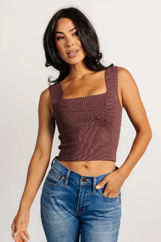 Shia Tank Top | Dark Clove Confident Women's Power