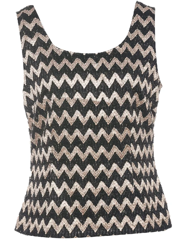 Black Evening Top - M Luxurious Women's High -  end