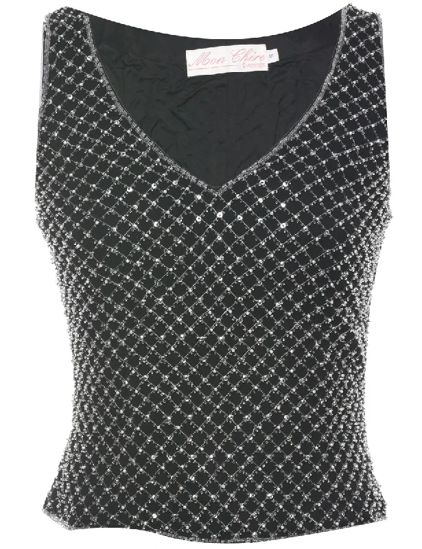Beaded Evening Top - M Business