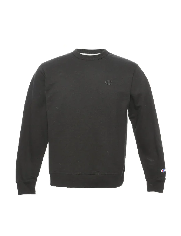 Black Champion Plain Sweatshirt - M Stylish Women's Tropical 