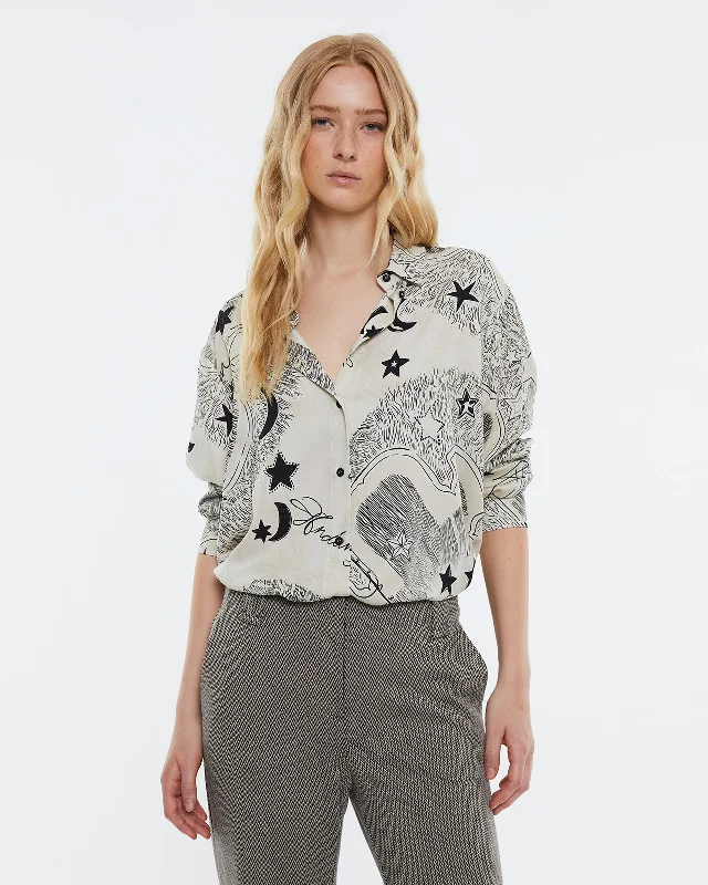 Cream Shirt Sophisticated Women's 