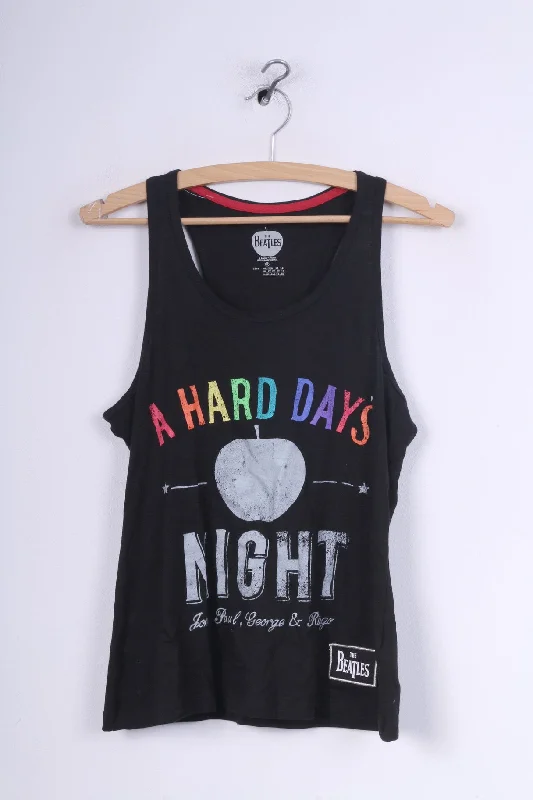 Primark The Beatles Womens 10/12 M Shirt Tank Top Graphic Cotton Black A Hard Days Night Earthy Women's Hemp - based Primark The Beatles Womens 10/12 M Shirt Tank Top Graphic Cotton Black A Hard Days Night Earthy Women's Hemp - based
