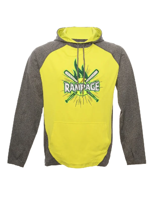 Grey & Lime Green Augusta Hoodie - M Minimalist Women's Casual