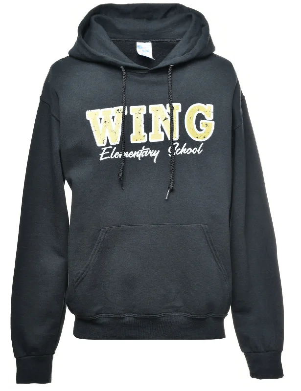 Wing Elementary School Printed Hoodie - M Geometric