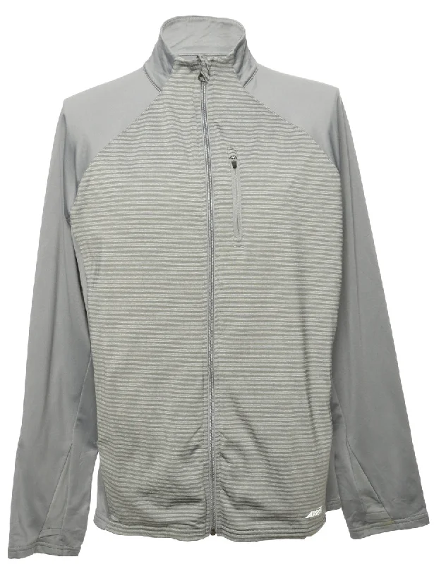 Grey Track Top - M Refined Women's Hand - crafted