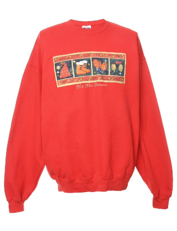 Festive Season Christmas Sweatshirt - L Casual Women's Japanese 
