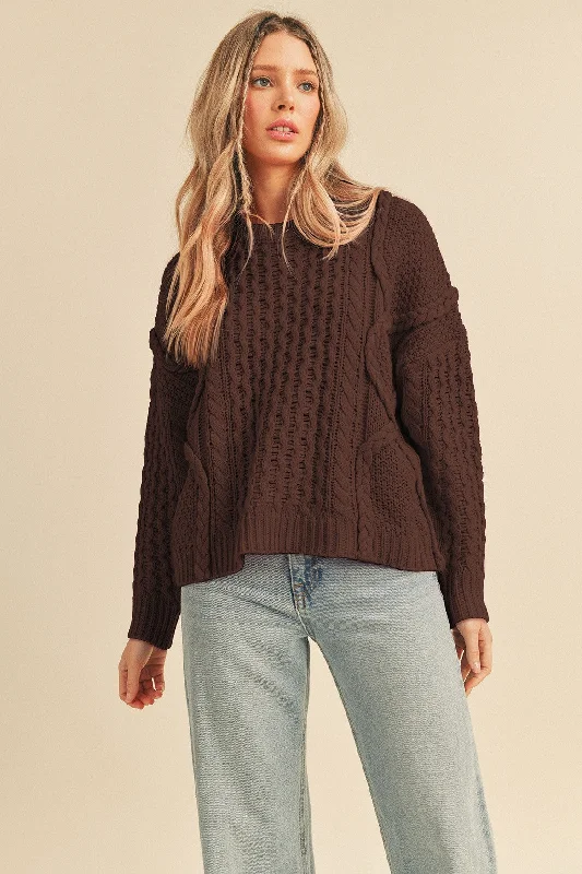 Wanda Chocolate Milk Sweater Minimalist Women's Casual