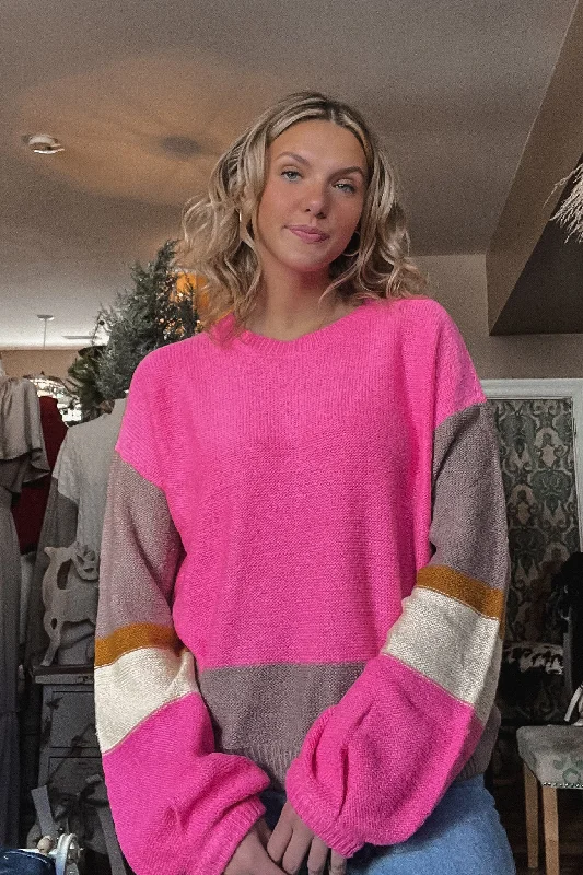 Penelope Pink Sweater Sophisticated Women's 