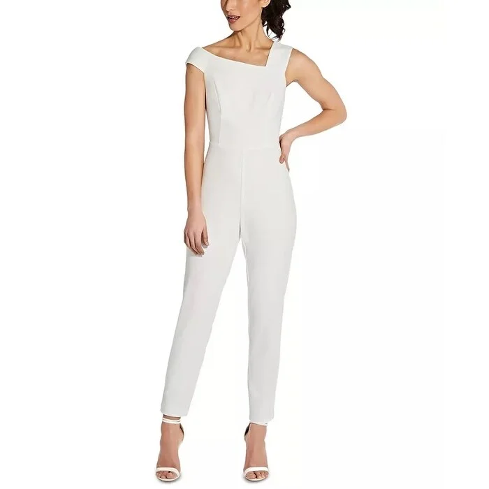 Adrianna Papell Women's Slim Leg Jumpsuit White Size 12