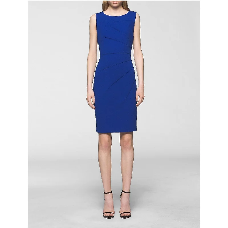 Calvin Klein Women's Starburst Sheath Dress Blue Size 2 P - 0.583333333333333