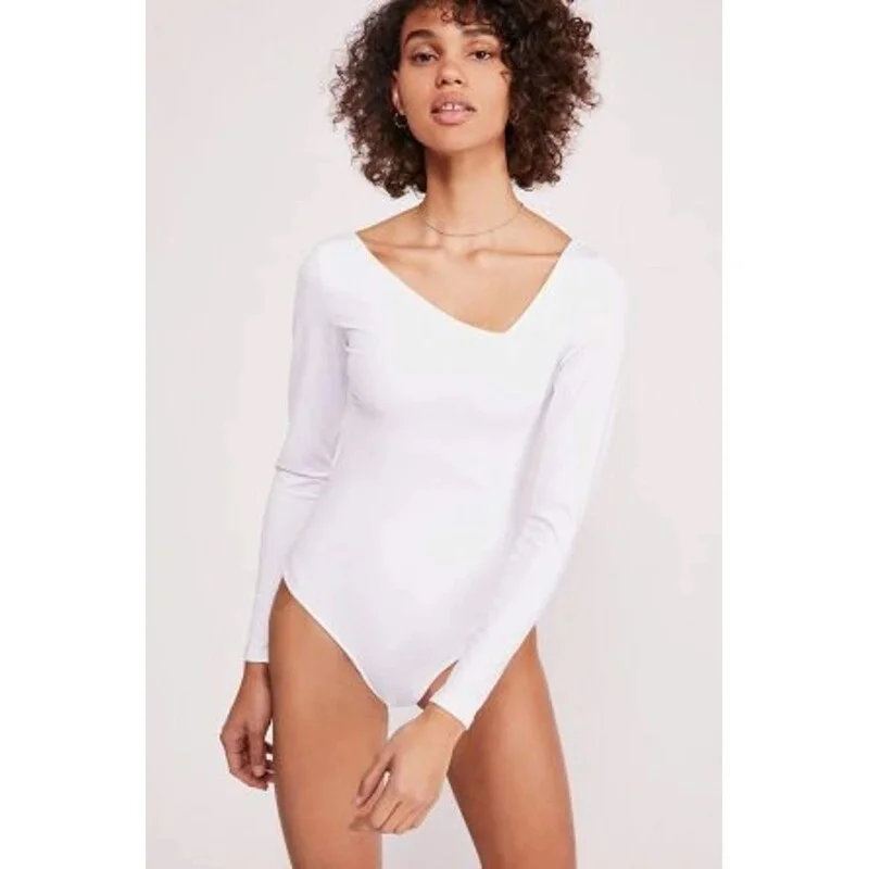 Free People Women's Free People Bodysuit White Size Small