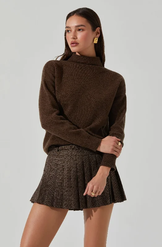 Adley Mock Neck Wool Sweater