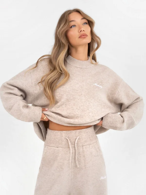 Oversized Knitted Sweater - Toasted Taupe