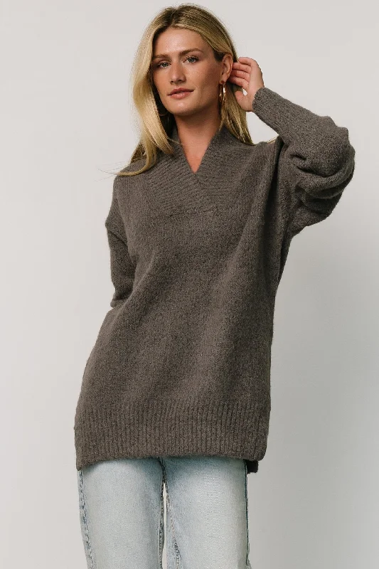 Calgary Oversized Sweater | Charcoal