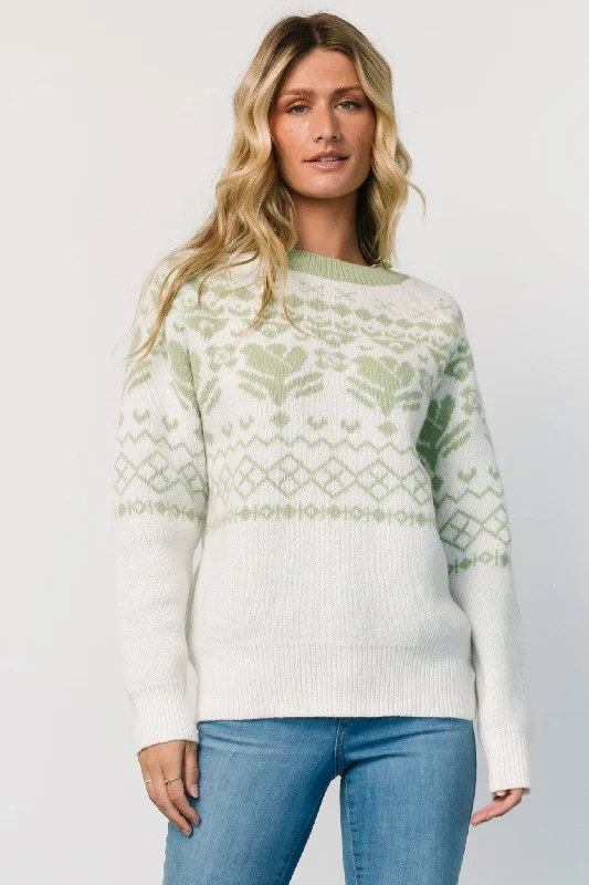 Lucerne Sweater | Ivory + Sage