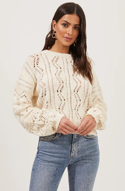 Soulmate Pointelle Knit Sweater