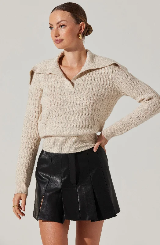 Xanthe Oversize Collar Sweater