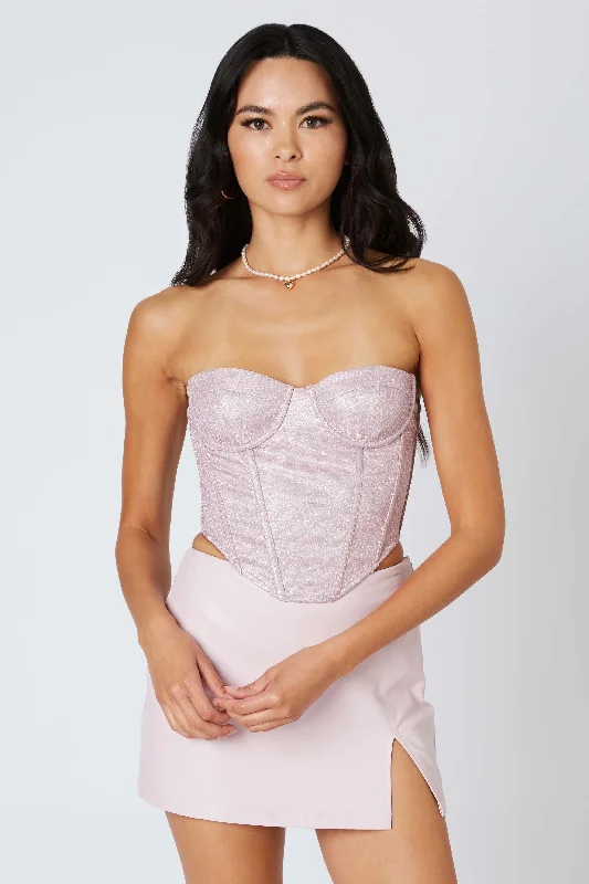 Shimmer Corset Top - Pink