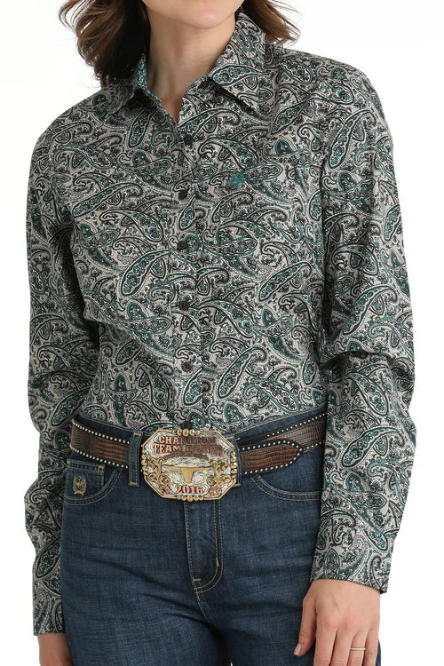 Women's Cinch Paisley Button Down